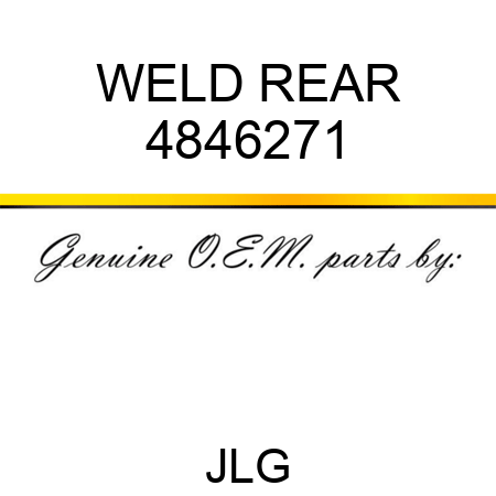WELD REAR 4846271