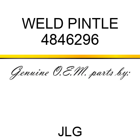 WELD PINTLE 4846296
