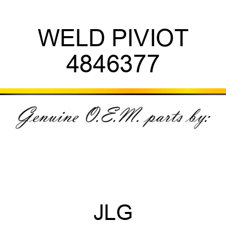 WELD PIVIOT 4846377