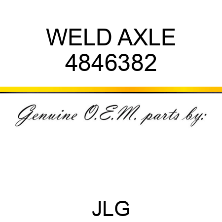 WELD AXLE 4846382