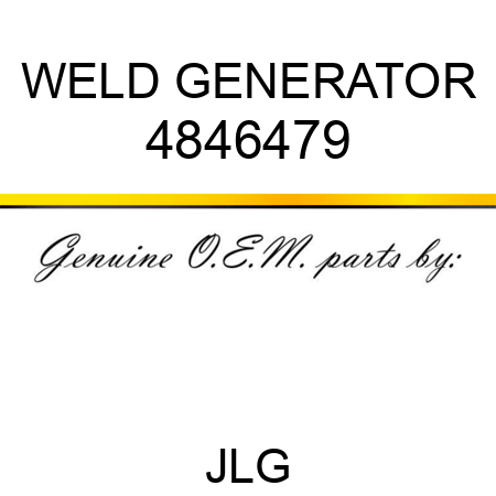 WELD GENERATOR 4846479
