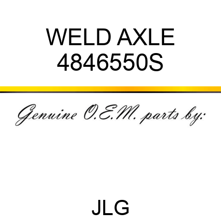WELD AXLE 4846550S