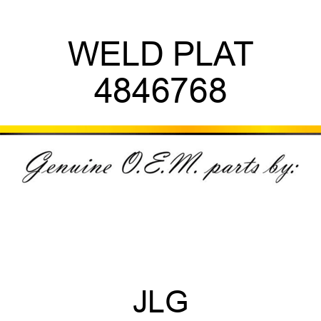 WELD PLAT 4846768
