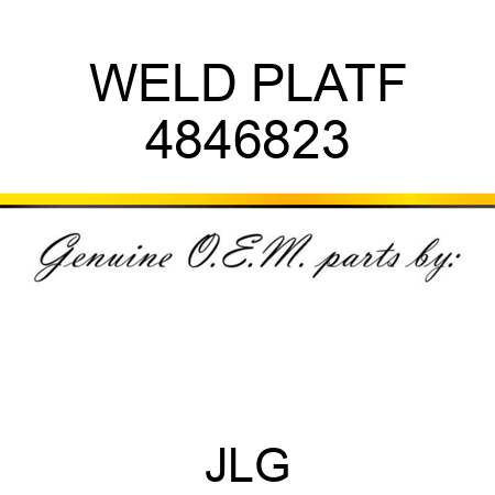 WELD PLATF 4846823