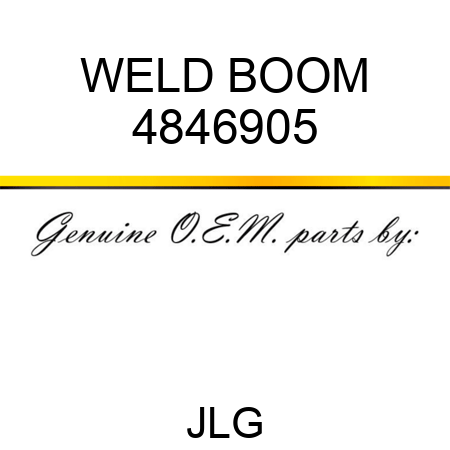 WELD BOOM 4846905