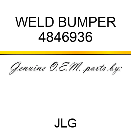 WELD BUMPER 4846936