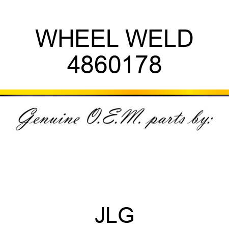 WHEEL WELD 4860178