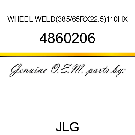 WHEEL WELD(385/65RX22.5)110HX 4860206