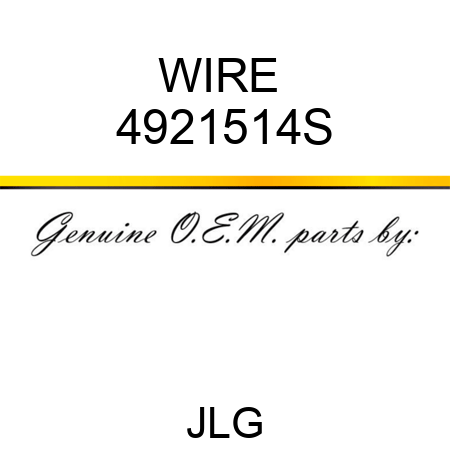 WIRE  4921514S