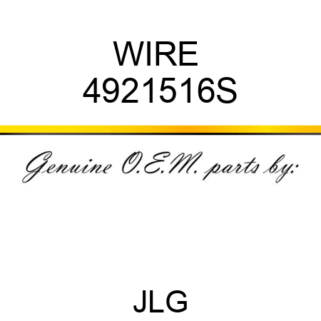 WIRE  4921516S