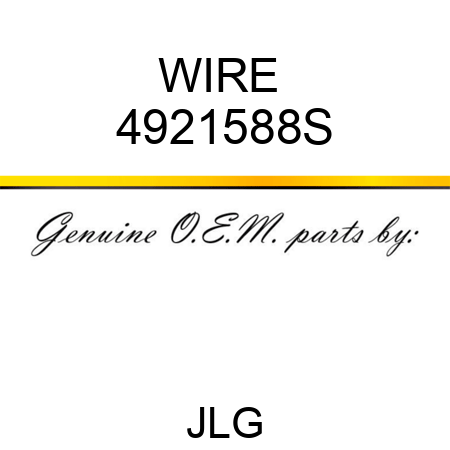 WIRE  4921588S