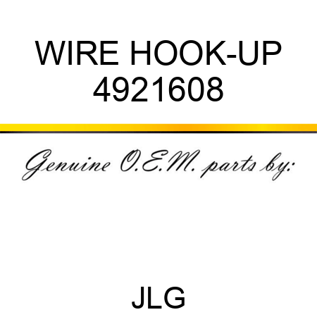 WIRE HOOK-UP 4921608