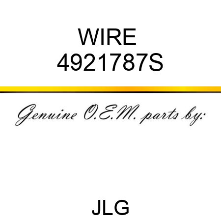 WIRE  4921787S