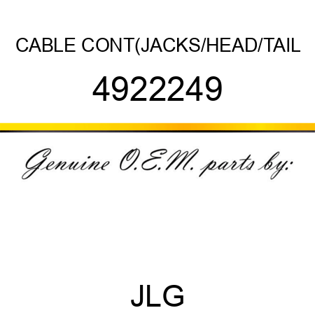 CABLE CONT(JACKS/HEAD/TAIL 4922249