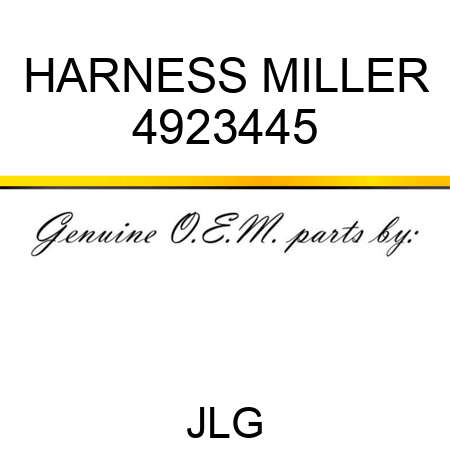 HARNESS MILLER 4923445