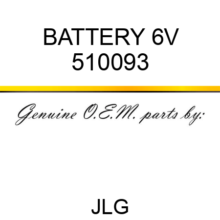 BATTERY 6V 510093