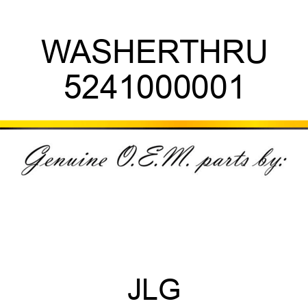 WASHERTHRU 5241000001