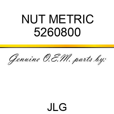 NUT METRIC 5260800