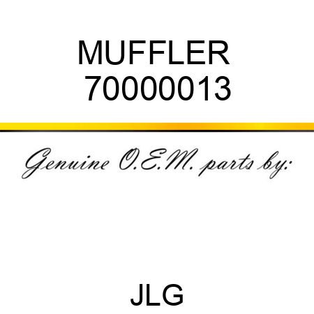MUFFLER  70000013