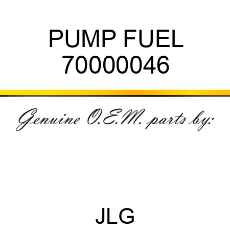 PUMP FUEL 70000046