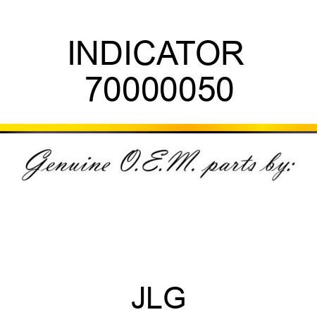 INDICATOR  70000050