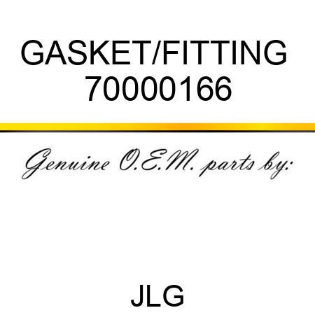 GASKET/FITTING  70000166
