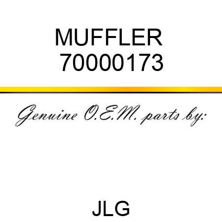 MUFFLER  70000173