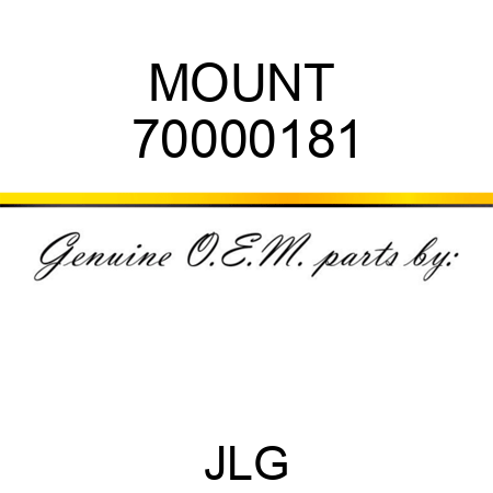 MOUNT  70000181