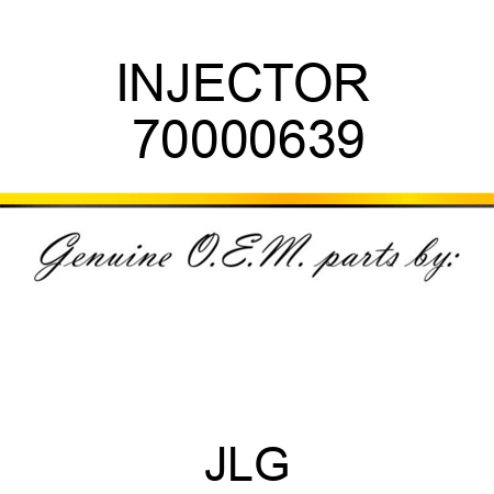 INJECTOR  70000639