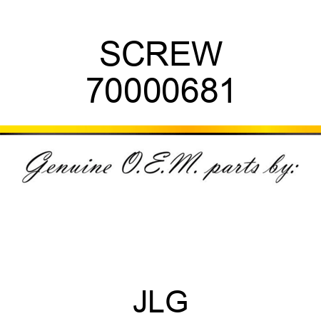 SCREW 70000681