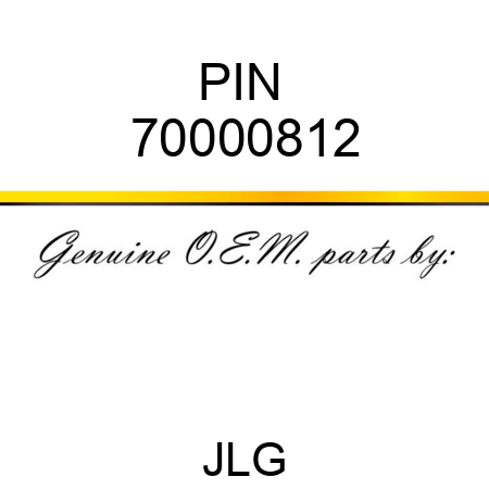 PIN  70000812