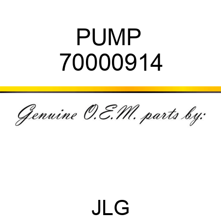 PUMP  70000914