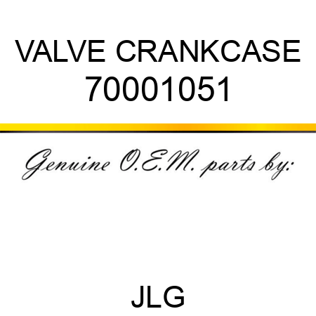 VALVE CRANKCASE 70001051
