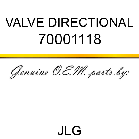 VALVE DIRECTIONAL 70001118