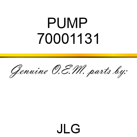PUMP  70001131