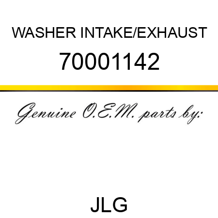 WASHER INTAKE/EXHAUST 70001142