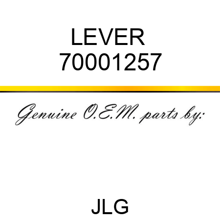 LEVER  70001257