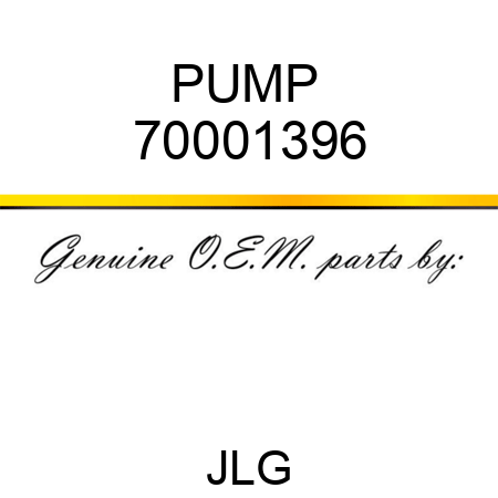 PUMP  70001396
