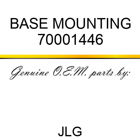 BASE MOUNTING 70001446