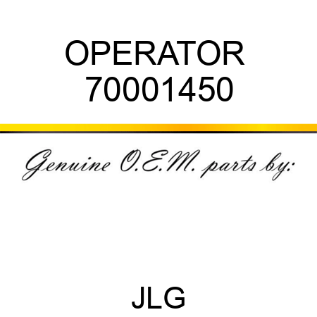 OPERATOR  70001450