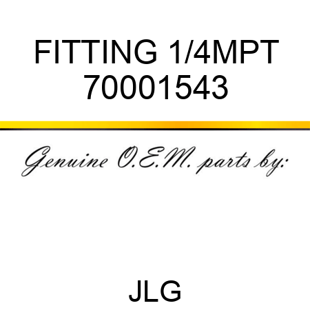 FITTING 1/4MPT 70001543