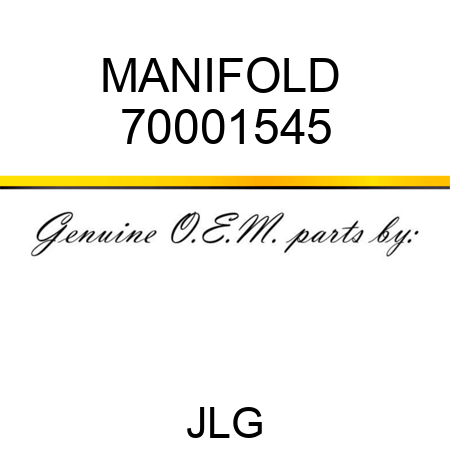 MANIFOLD  70001545
