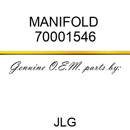 MANIFOLD  70001546