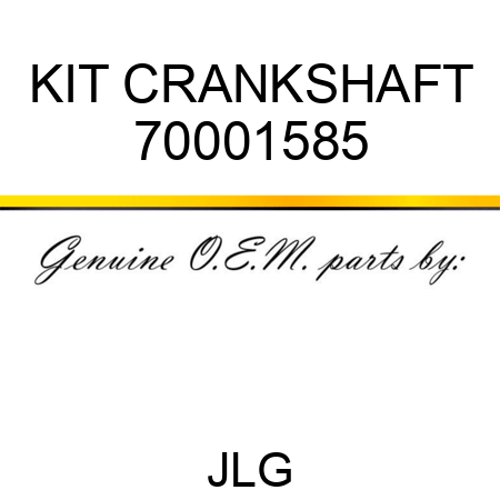 KIT CRANKSHAFT 70001585
