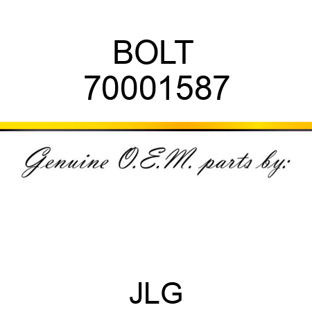 BOLT  70001587