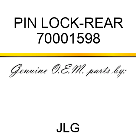 PIN LOCK-REAR 70001598