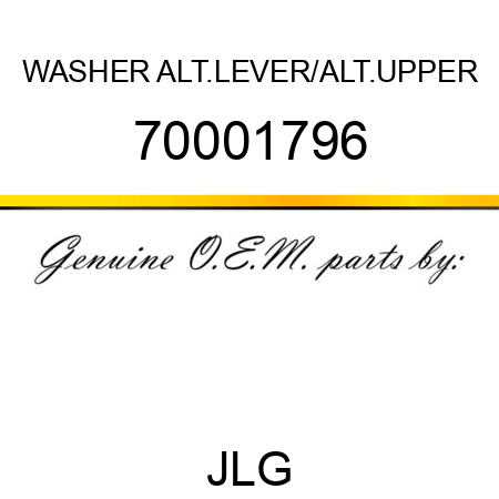 WASHER ALT.LEVER/ALT.UPPER 70001796