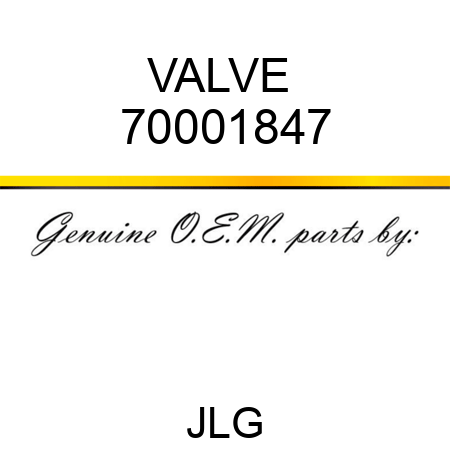 VALVE  70001847