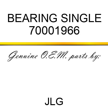 BEARING SINGLE 70001966