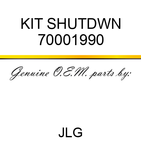 KIT SHUTDWN 70001990